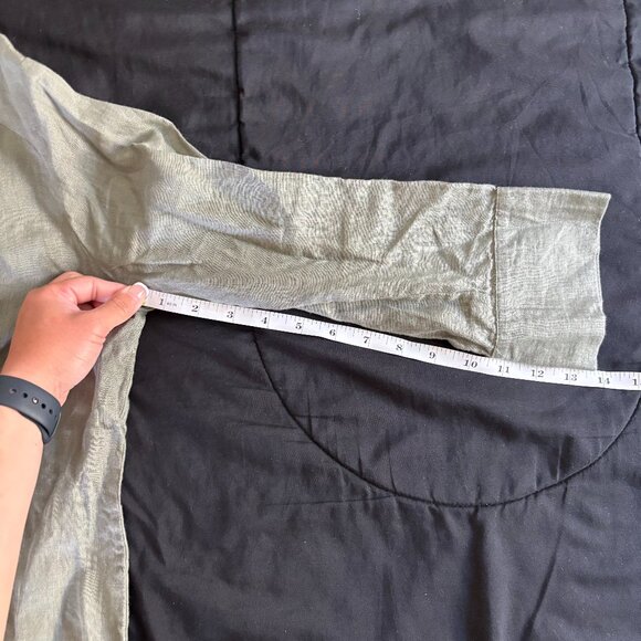 NWOT Linen Shirt - Size S, Olive Green - Picture 5 of 10